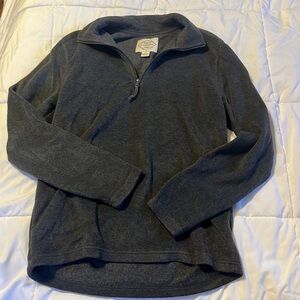 St Johns Bay Dark Gray Quarter-Zip Fleece Pullover